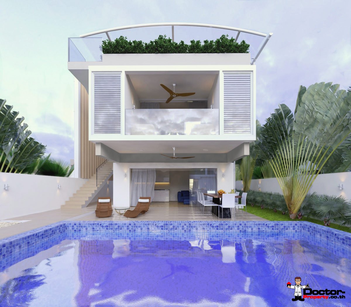 New 4 Bedroom House, next to Beach in Ban Tai, Koh Samui - For Sale