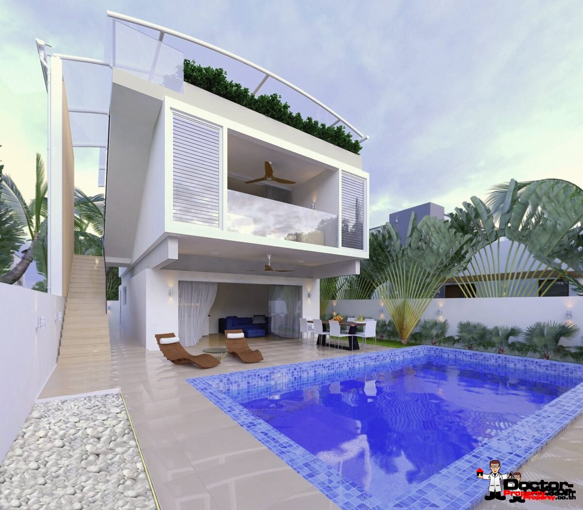 New 4 Bedroom House, next to Beach in Ban Tai, Koh Samui - For Sale