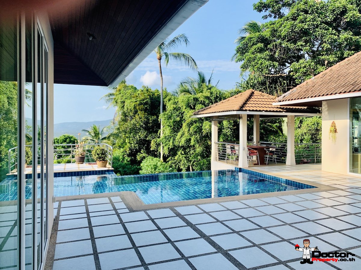 3 Bedroom House on 1 rai, Sea View - Taling Ngam, Koh Samui - For Sale