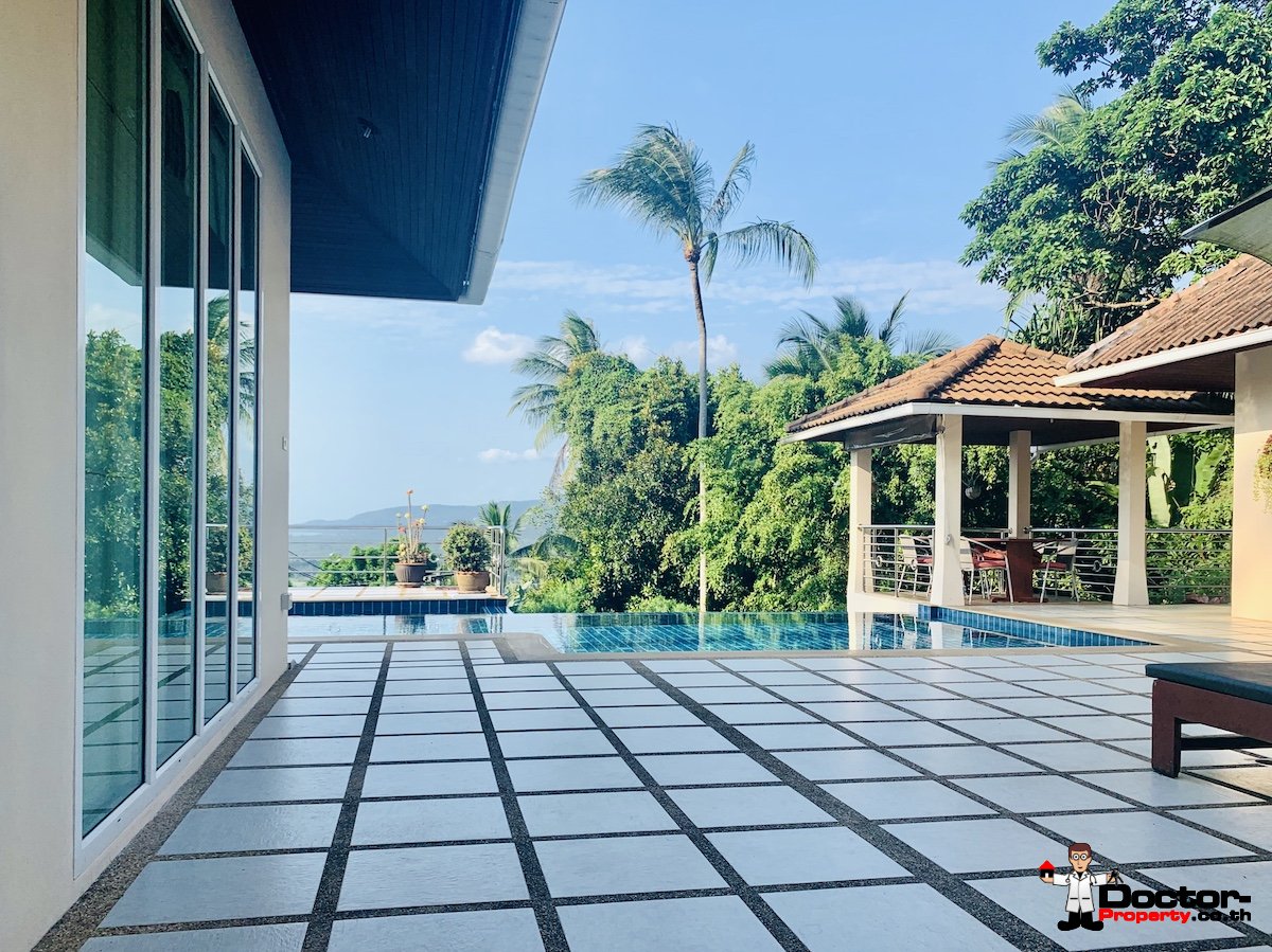 3 Bedroom House on 1 rai, Sea View - Taling Ngam, Koh Samui - For Sale