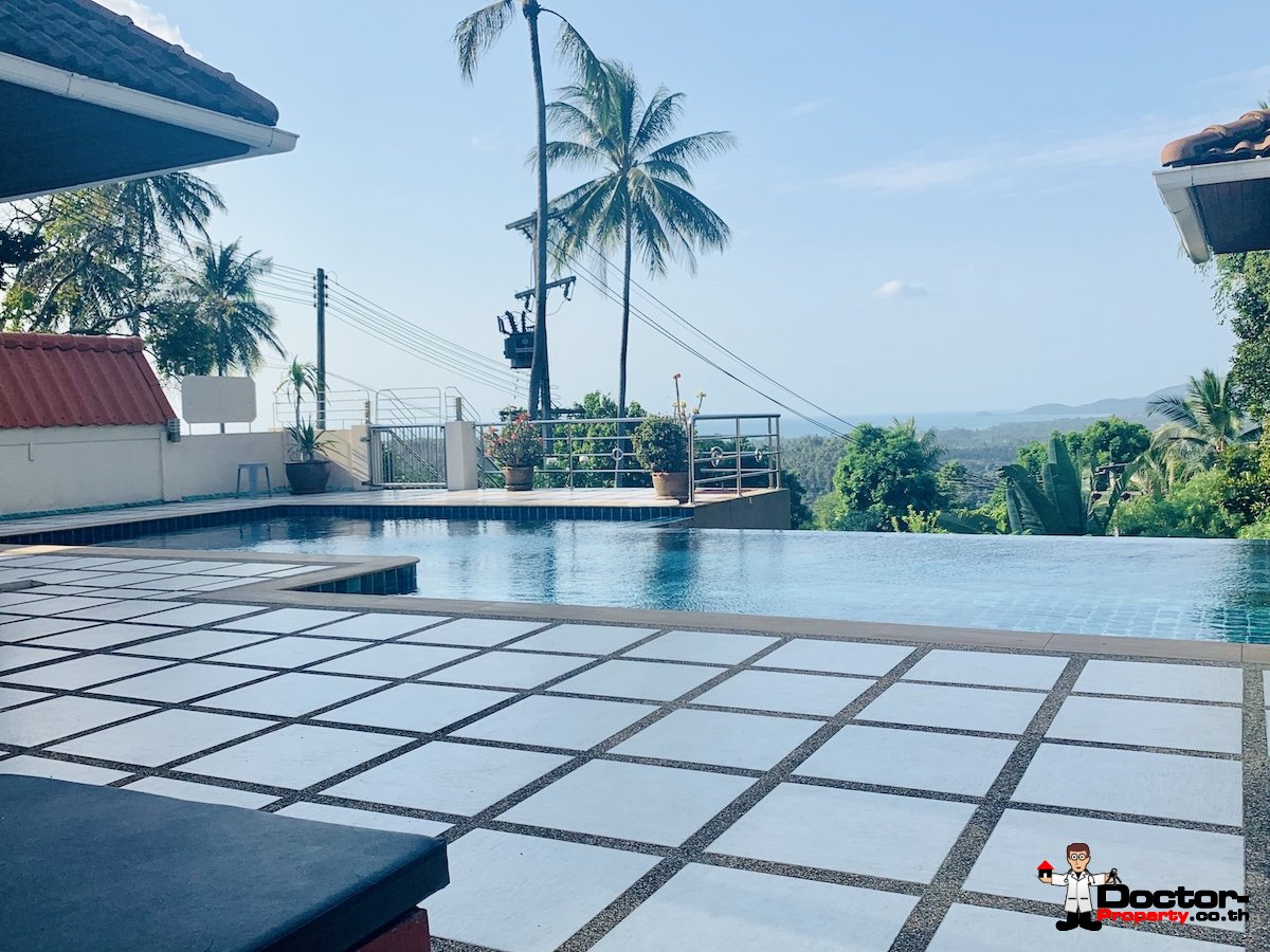3 Bedroom House on 1 rai, Sea View - Taling Ngam, Koh Samui - For Sale