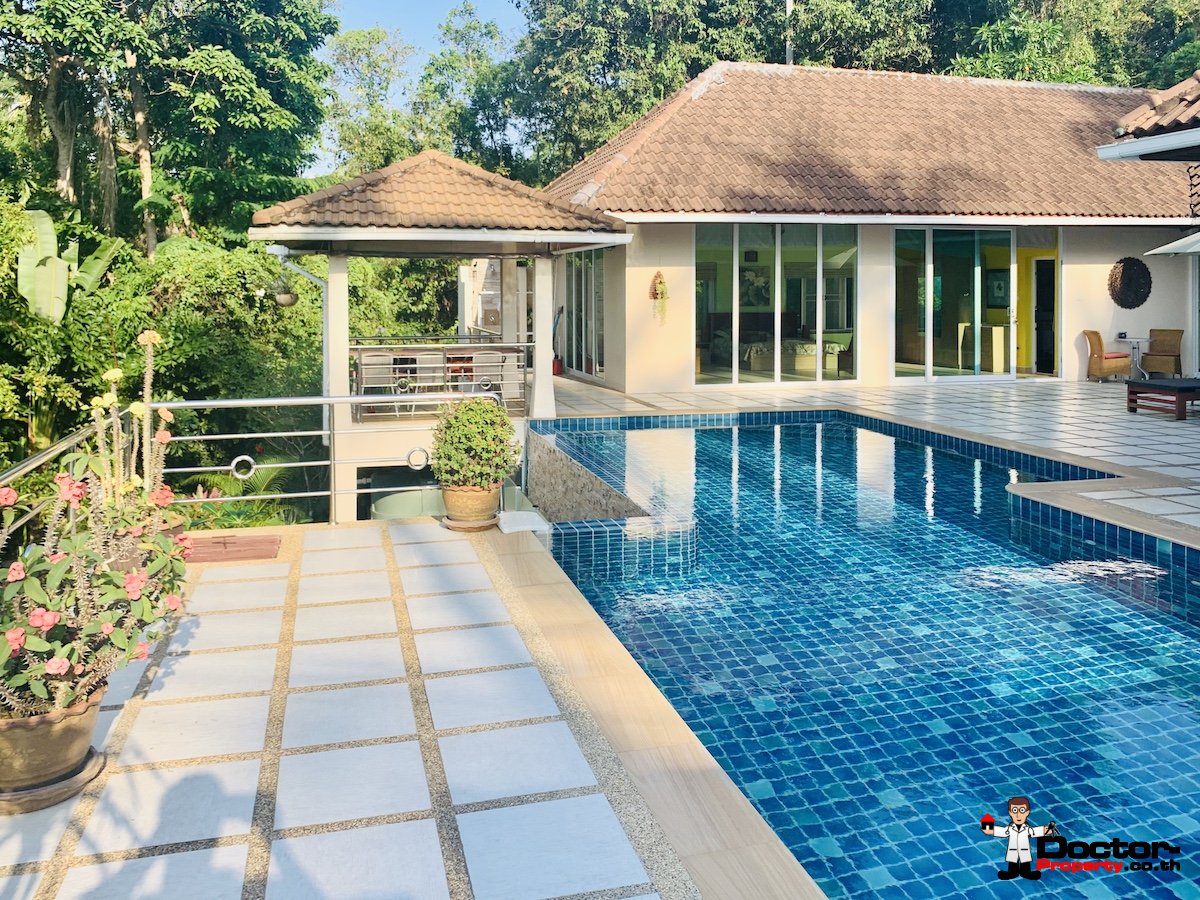 3 Bedroom House on 1 rai, Sea View - Taling Ngam, Koh Samui - For Sale