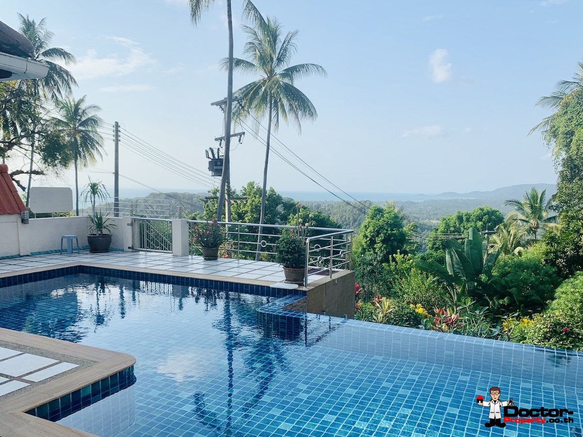 3 Bedroom House on 1 rai, Sea View - Taling Ngam, Koh Samui - For Sale