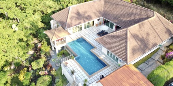 3 Bedroom House on 1 rai, Sea View - Taling Ngam, Koh Samui - For Sale