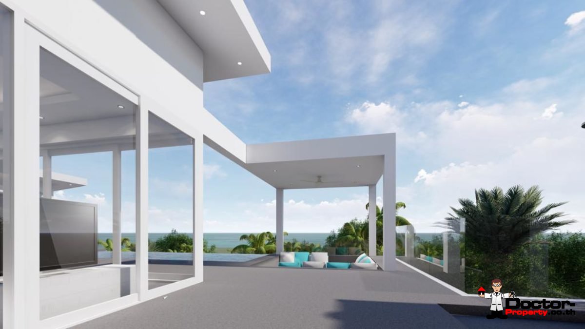 New 3 Bedroom Pool Villas, Sea View - Bo Phut, Koh Samui - For Sale