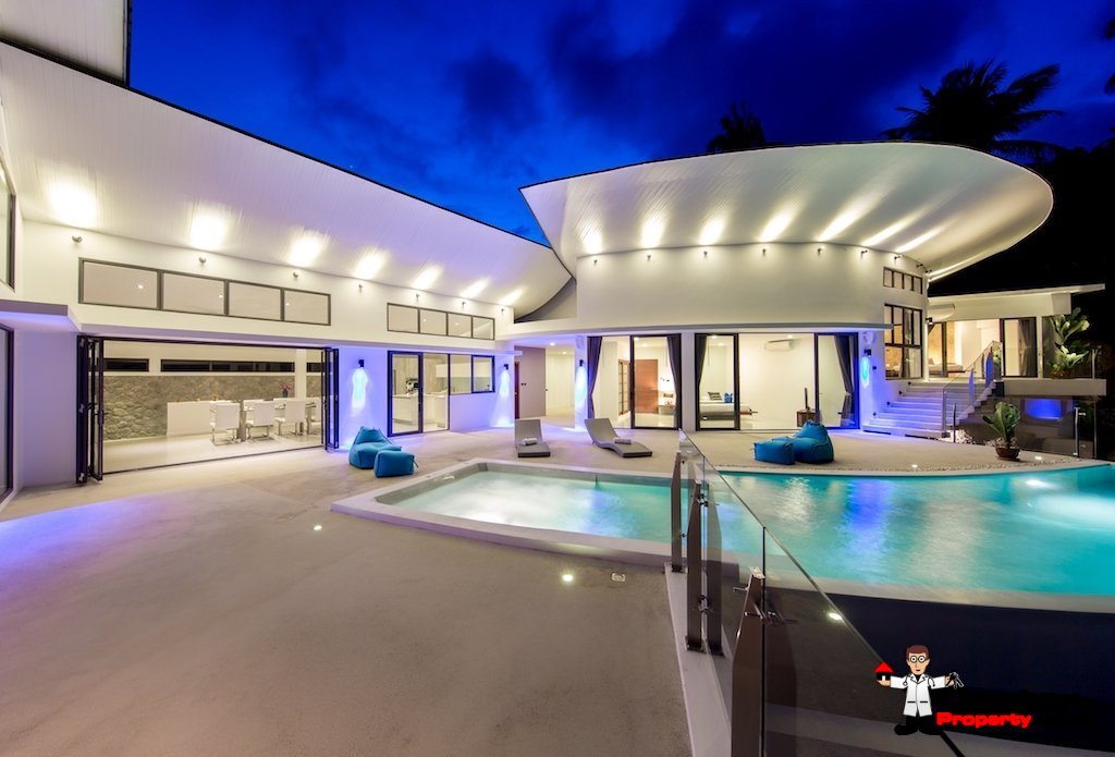 Stunning 5 Bedroom Villa with Sea View - Chaweng Noi, Koh Samui - For Sale