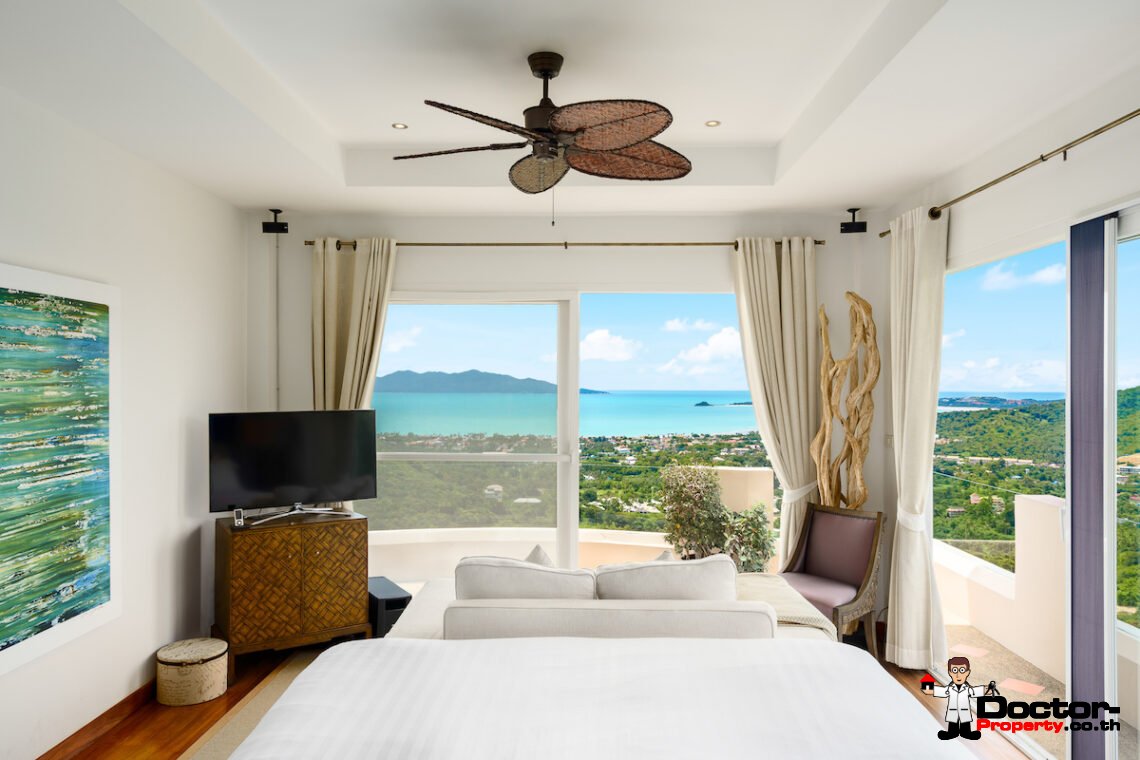 5 Bedroom Villa with Sea View – Bophut, Koh Samui – For Sale