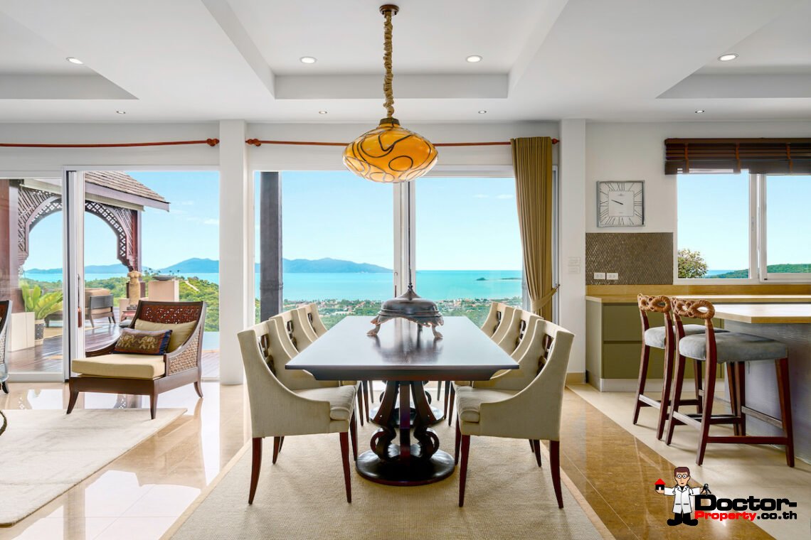 5 Bedroom Villa with Sea View – Bophut, Koh Samui – For Sale