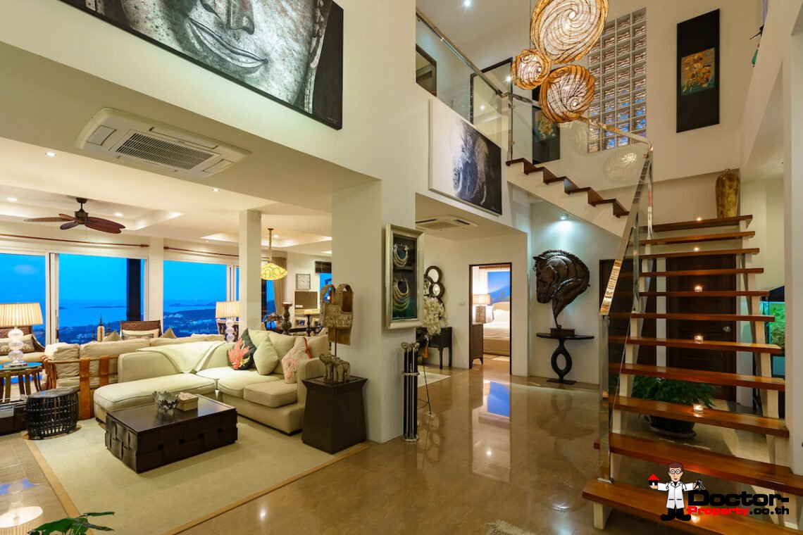 5 Bedroom Villa with Sea View – Bophut, Koh Samui – For Sale