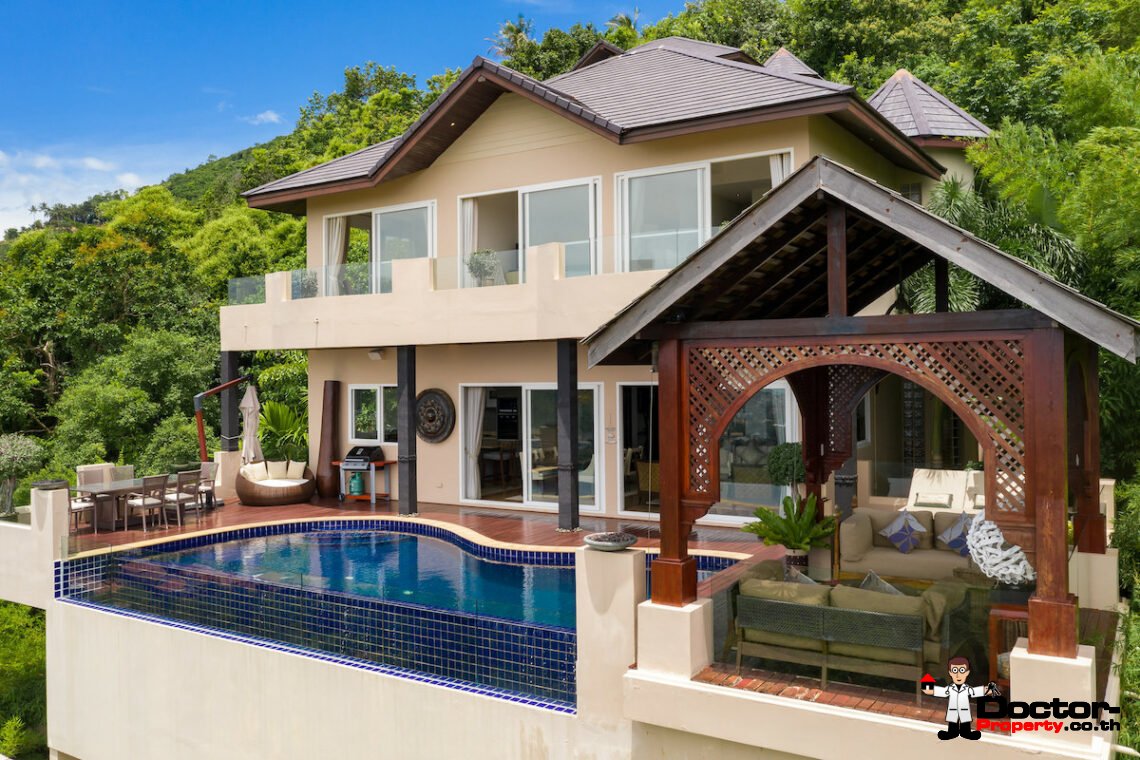 5 Bedroom Villa with Sea View – Bophut, Koh Samui – For Sale