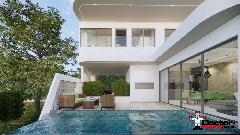 New 3 Bedroom Sea View Villa – Chaweng Noi, Koh Samui – For Sale