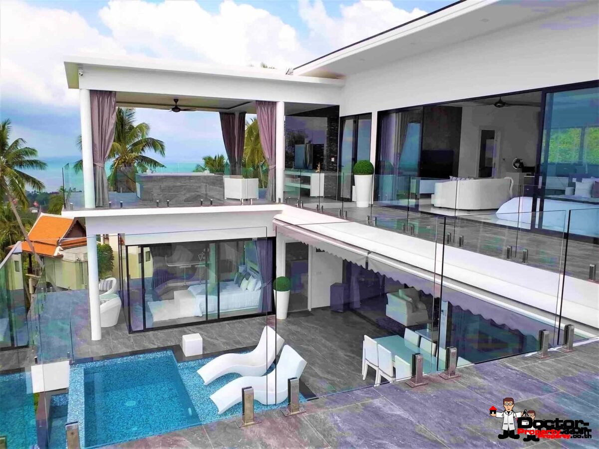 New 3 Bedroom Villa with Sea View - Nathon - Koh Samui - for sale