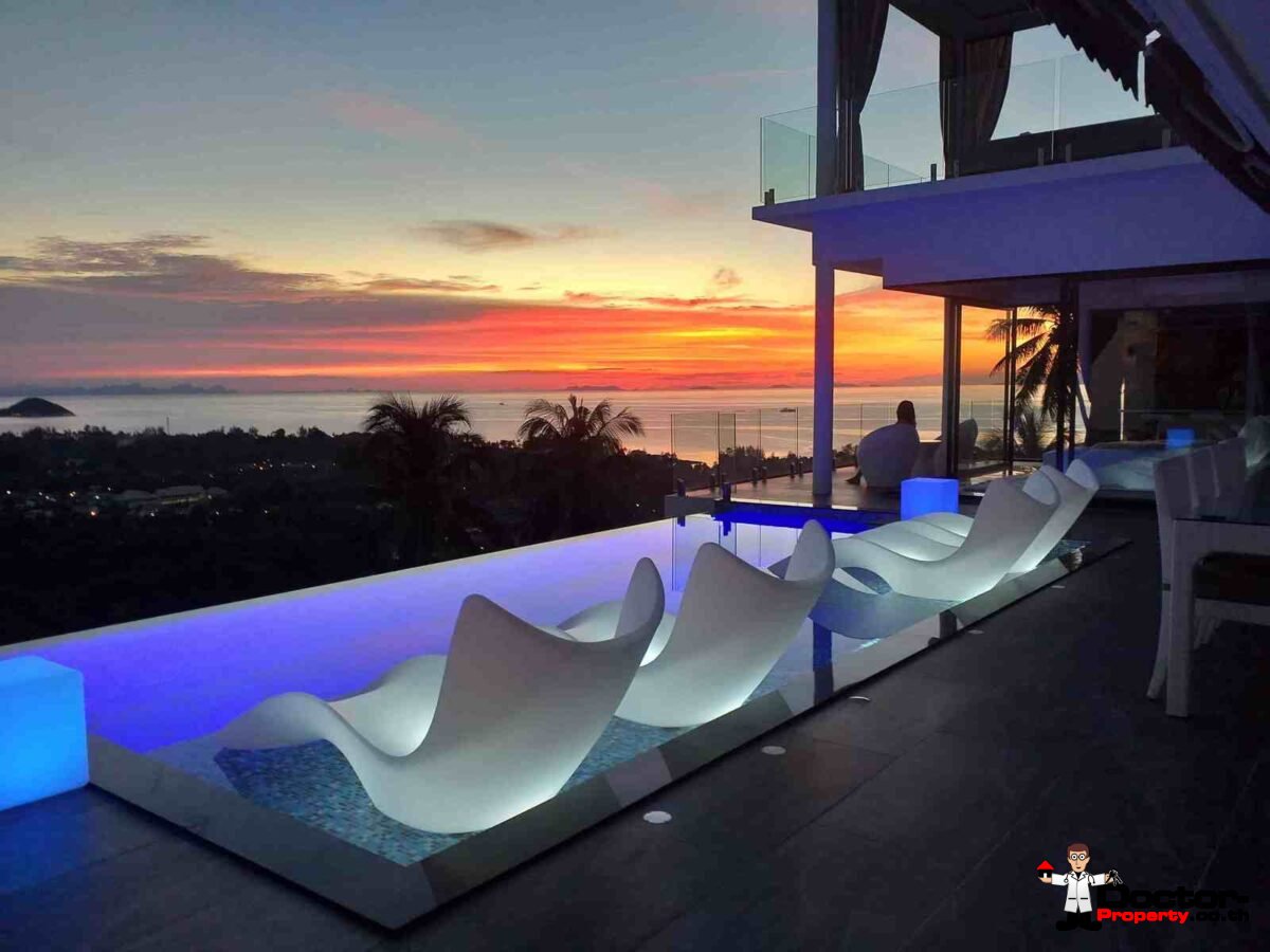 New 3 Bedroom Villa with Sea View - Nathon - Koh Samui - for sale