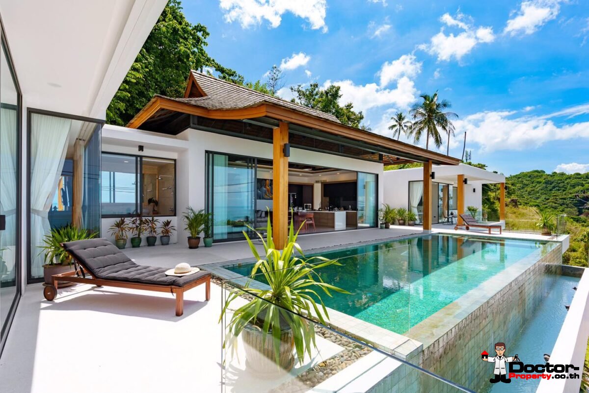 3 Bedroom Villa with Sea View – Chaweng Noi, Koh Samui – For Sale