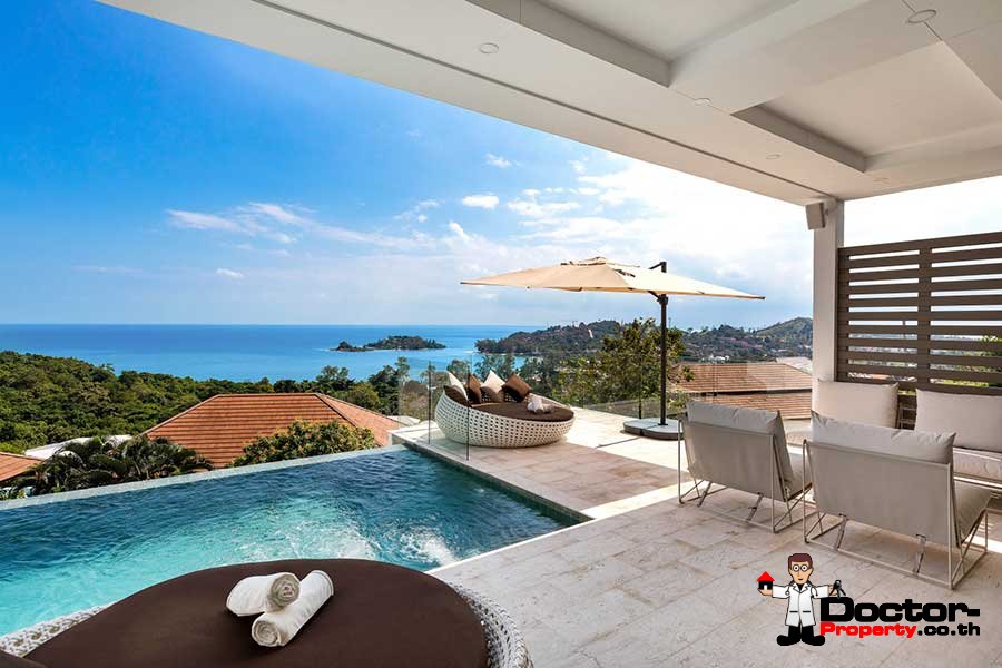 New 4 Bedroom Villa with Sea View - Choeng Mon - Koh Samui - for sale