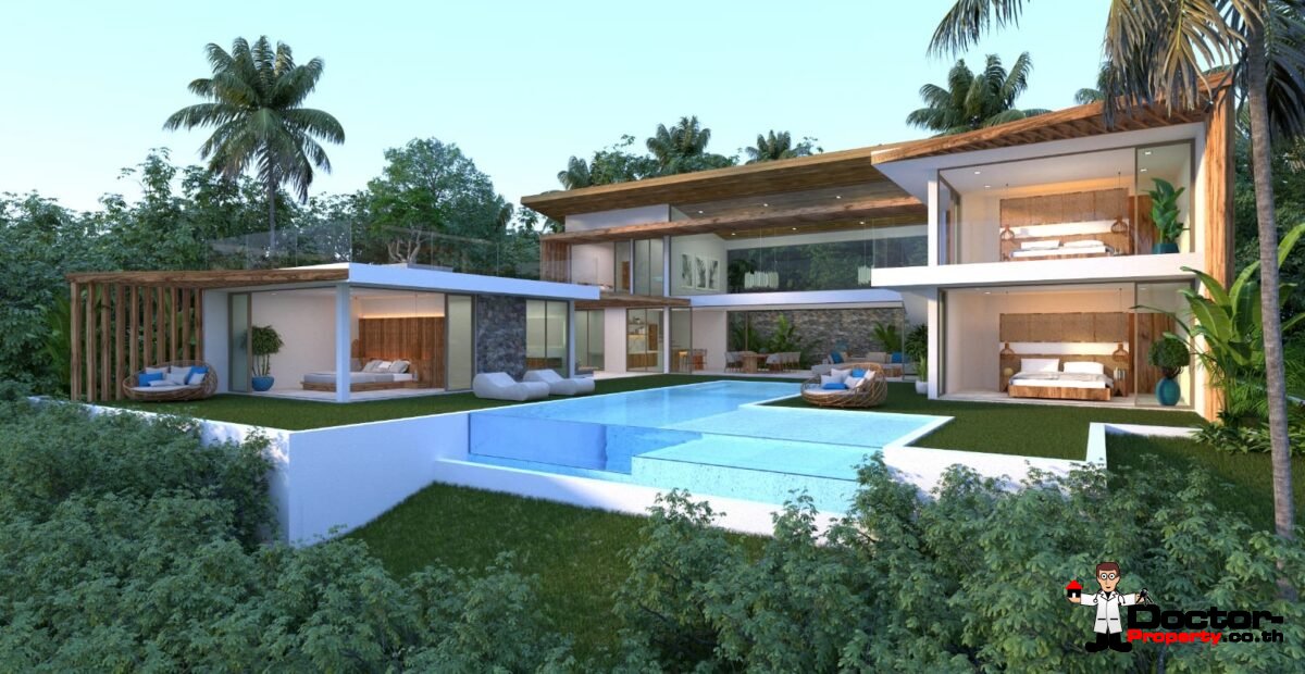 New 4 Bedroom Pool Villa with Sea View - Chaweng Noi, Koh Samui - For Sale