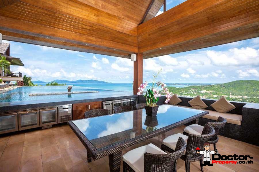 Traditional 5 Bedroom Panoramic Sea View Villa - Bo Phut - Koh Samui - for sale