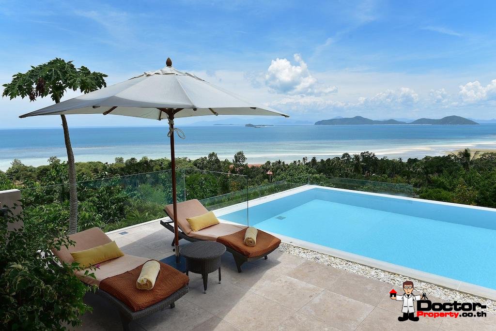 4 Bedroom Sea View Pool Villa - Laem Set - Koh Samui - for sale