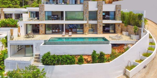 New 4 Bedroom Villa with Sea View in Bo Phut Hills, Koh Samui - For Sale