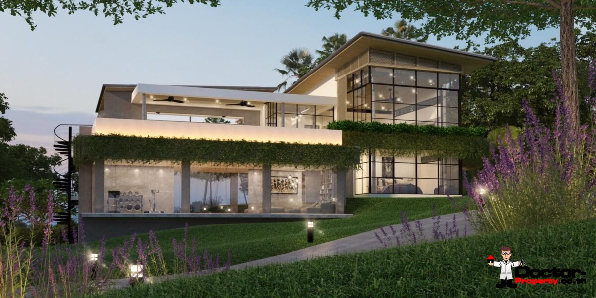 New Fantastic 4 Bedroom Sea View Villa - Bang Makham - Koh Samui - for sale