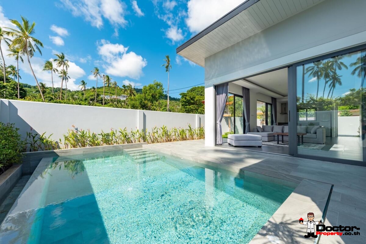New 3 Bedroom Villa with Sea View - Bophut - Koh Samui - for sale