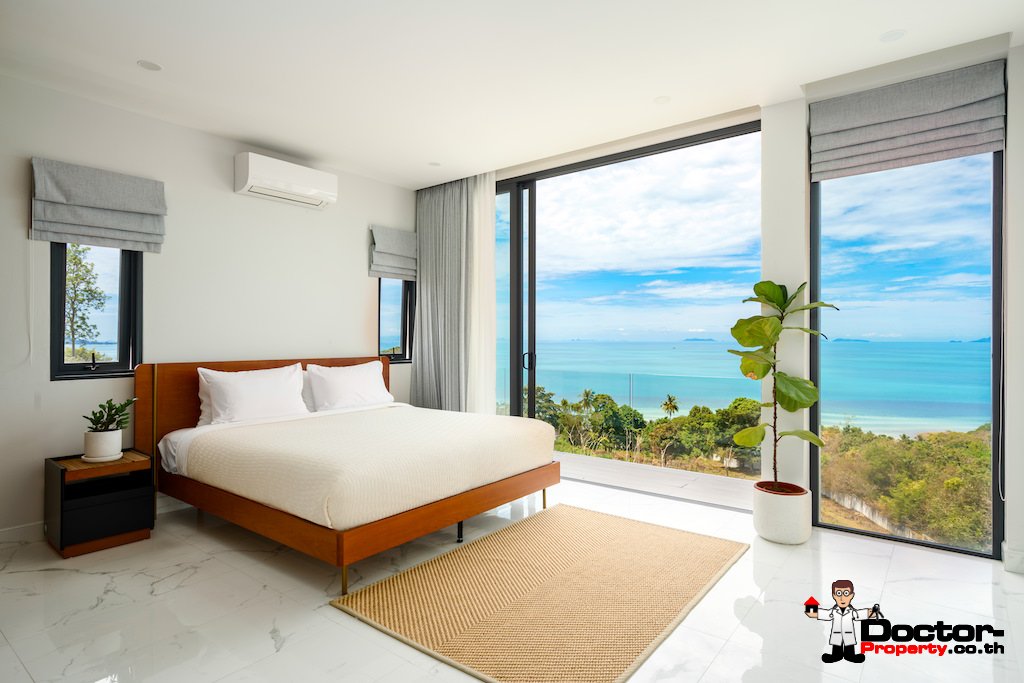 New 3 Bedroom Sea View Villa – Bang Makham, Koh Samui – For Sale