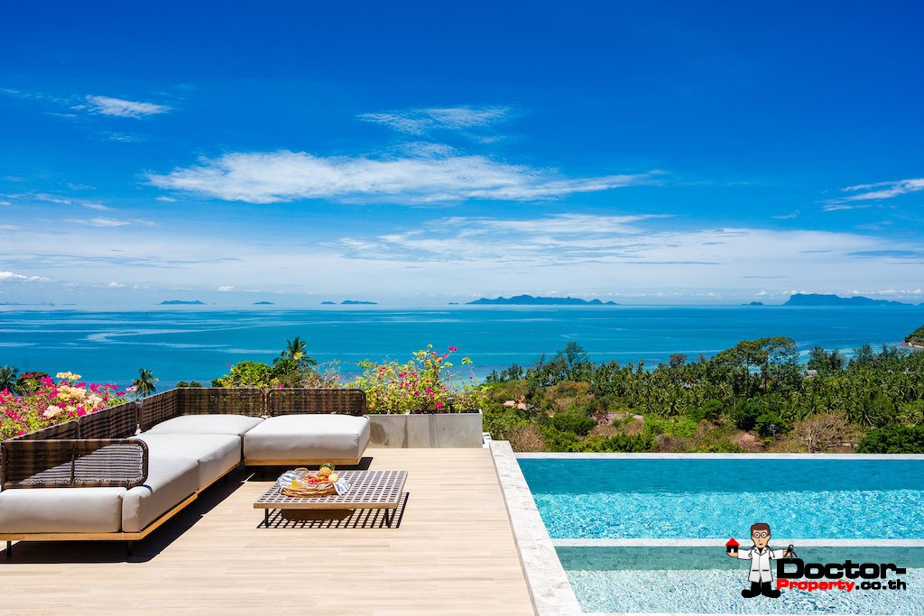 New 3 Bedroom Sea View Villa – Bang Makham, Koh Samui – For Sale