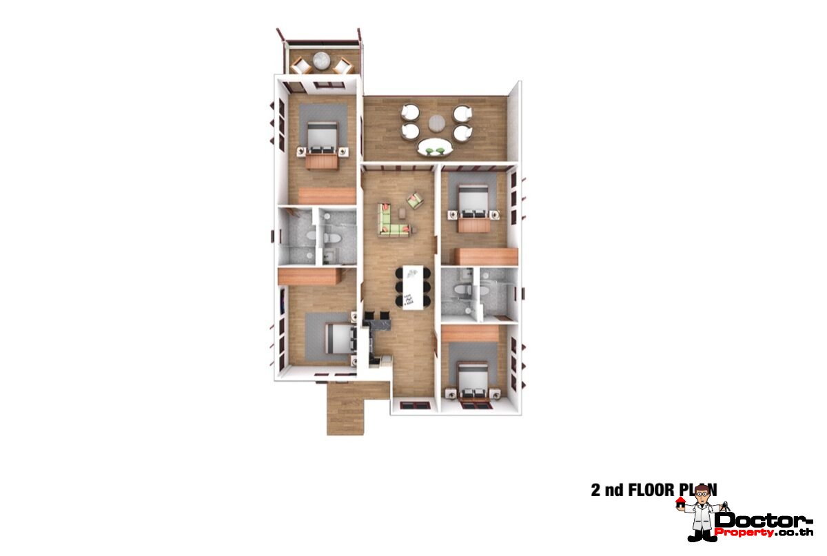 Sea View 12 Bedroom Apartment Building – Bang Rak – Koh Samui – for sale_2nd_Floor