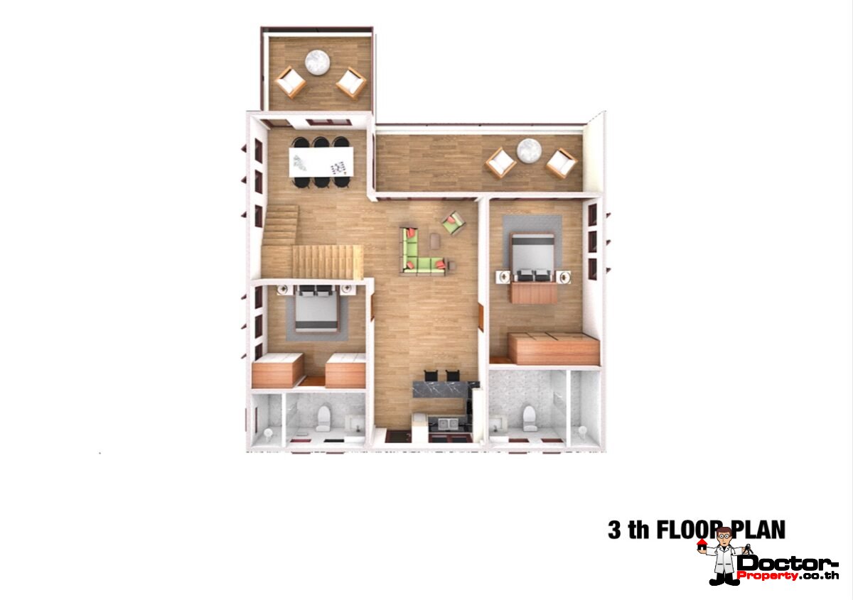 Sea View 12 Bedroom Apartment Building – Bang Rak – Koh Samui – for sale_3th_Floor