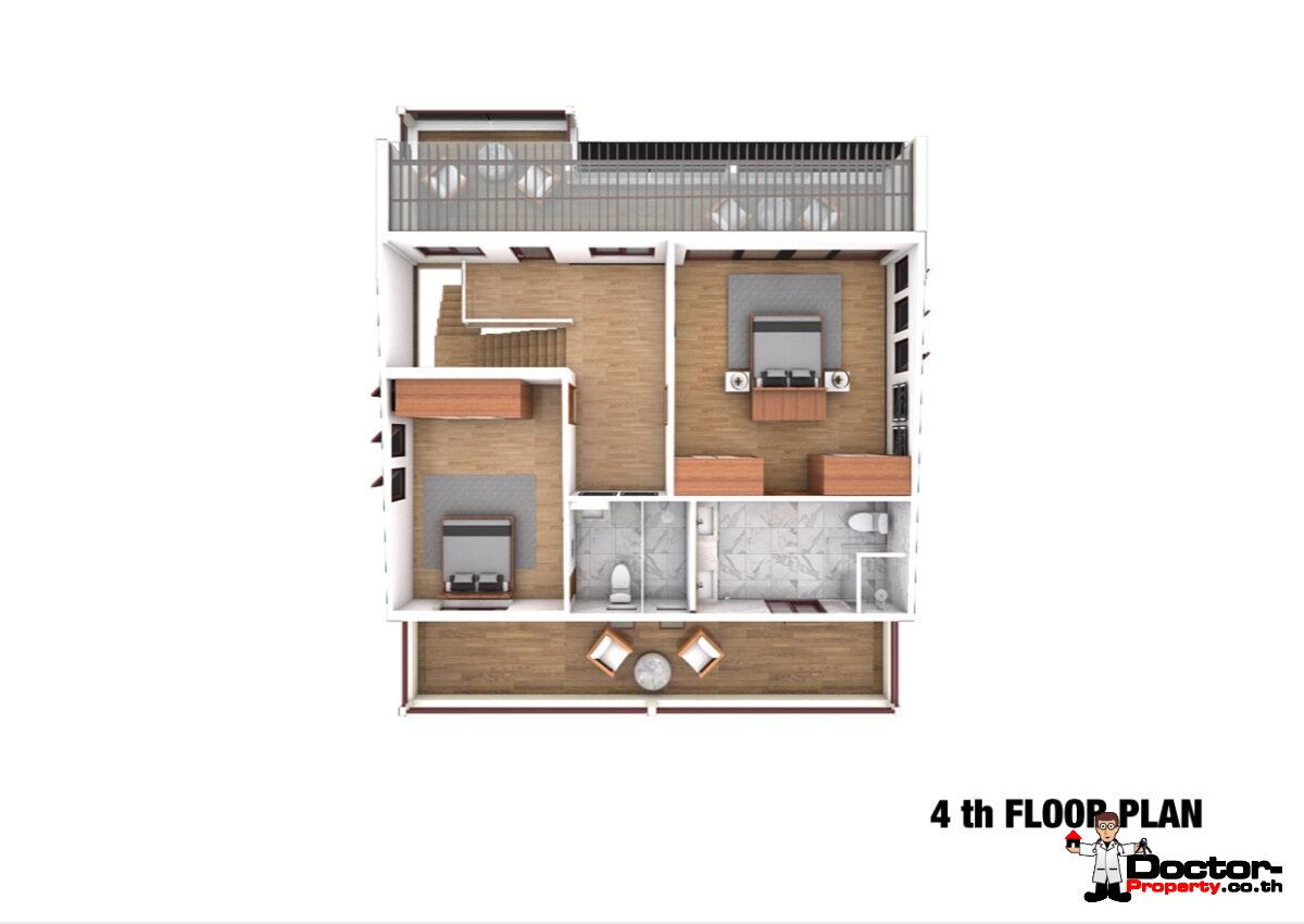 Sea View 12 Bedroom Apartment Building – Bang Rak – Koh Samui – for sale_4th_Floor