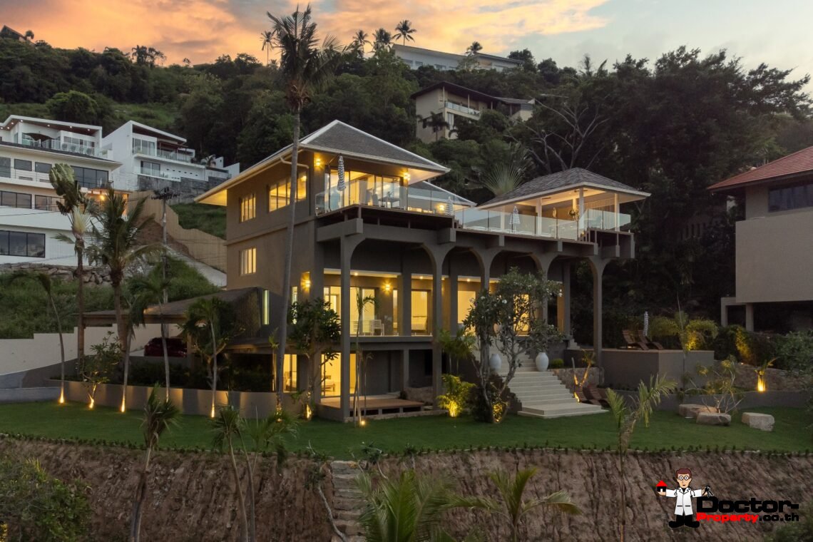 5 Bedroom Sea View Villa – Bophut, Koh Samui – For Sale
