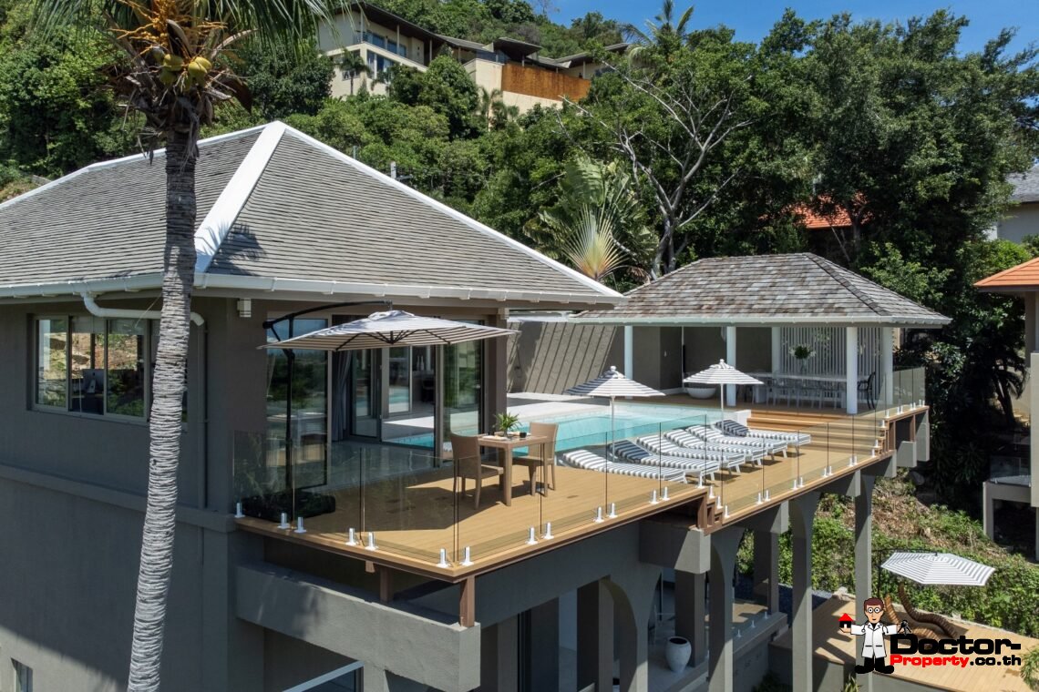 5 Bedroom Sea View Villa – Bophut, Koh Samui – For Sale