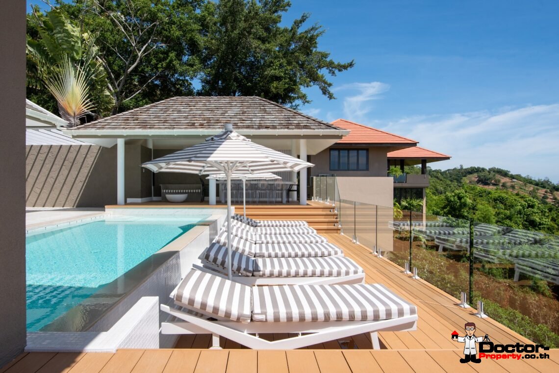 5 Bedroom Sea View Villa – Bophut, Koh Samui – For Sale