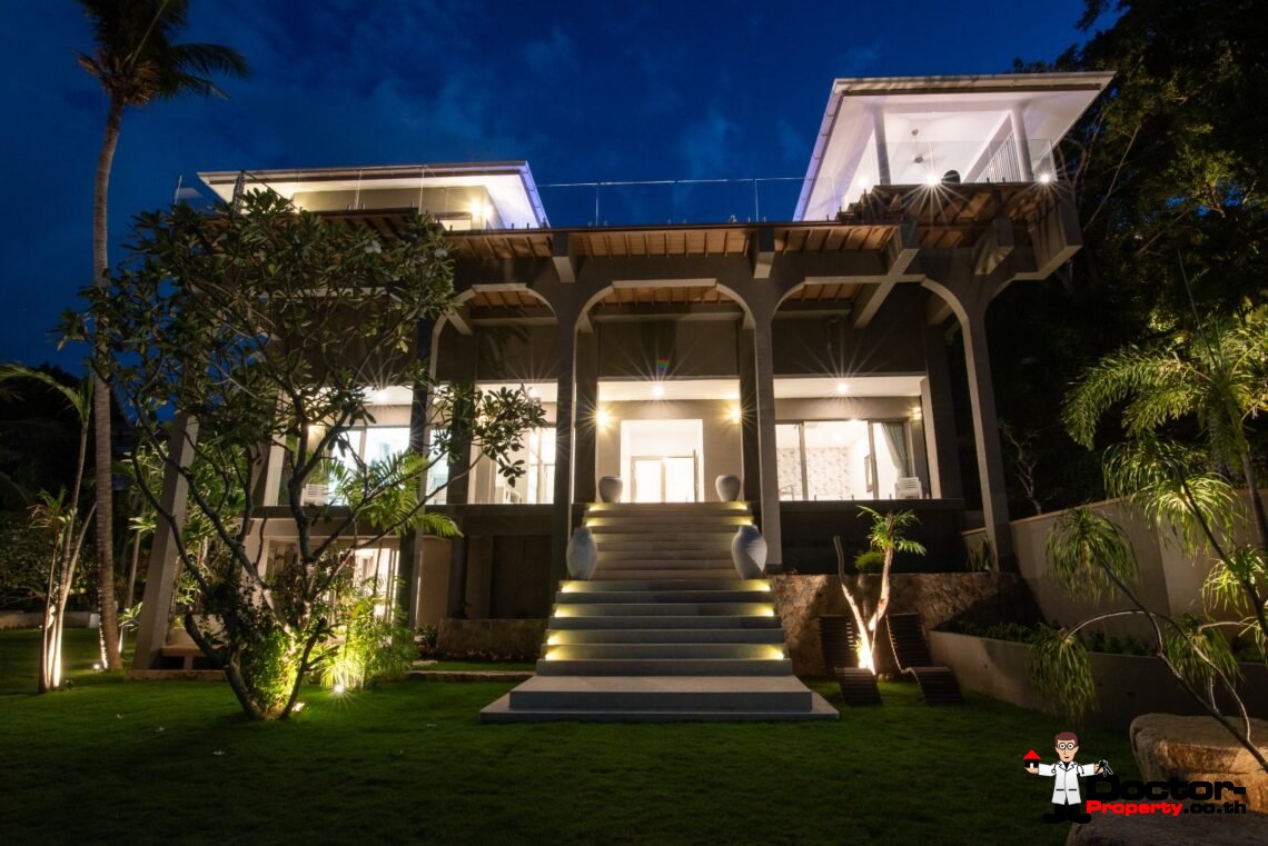 5 Bedroom Sea View Villa – Bophut, Koh Samui – For Sale