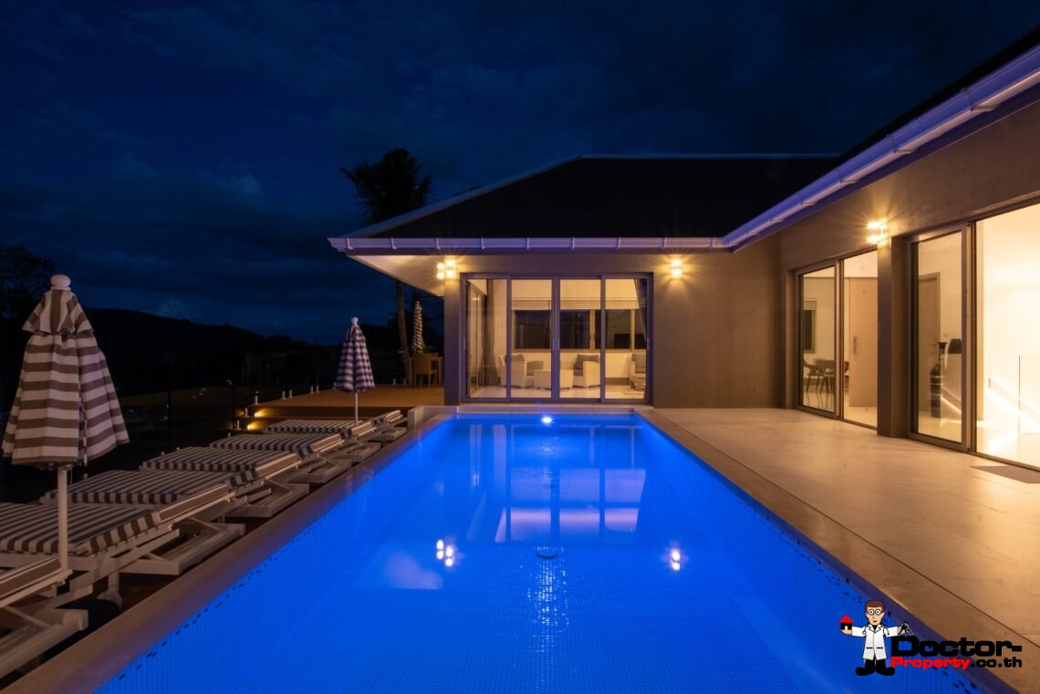 5 Bedroom Sea View Villa – Bophut, Koh Samui – For Sale