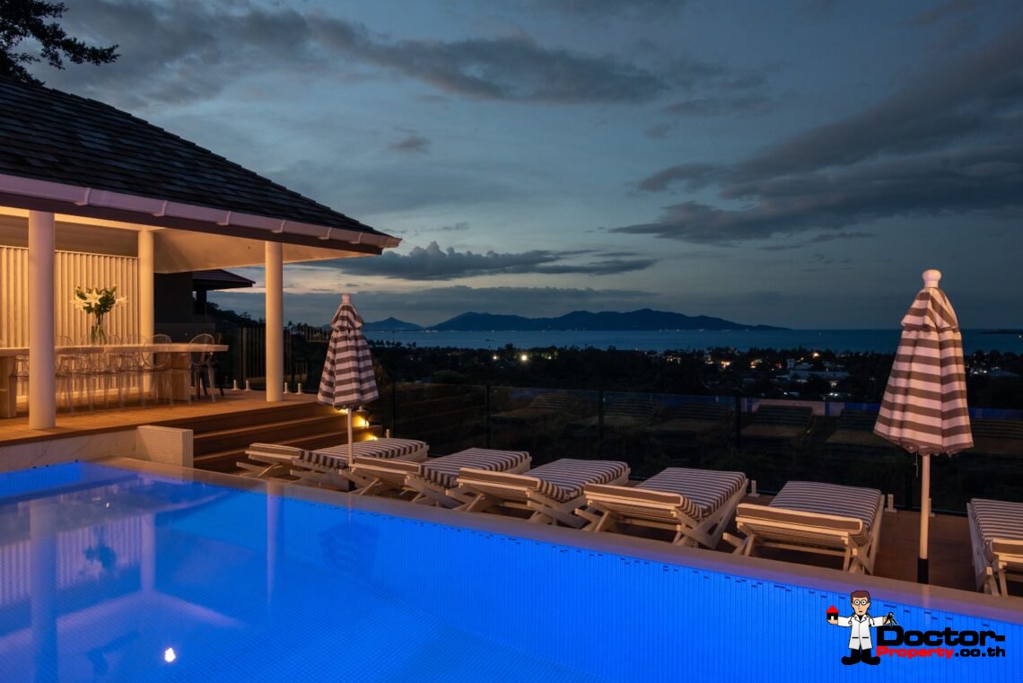 5 Bedroom Sea View Villa – Bophut, Koh Samui – For Sale
