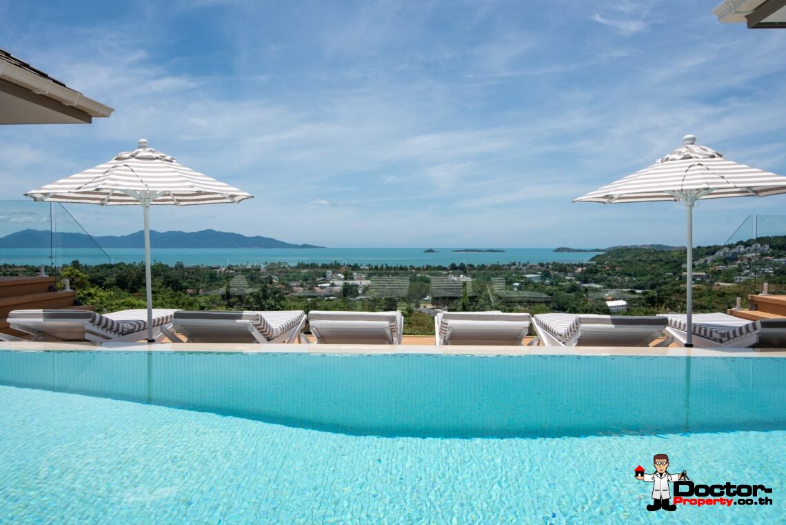 5 Bedroom Sea View Villa – Bophut, Koh Samui – For Sale