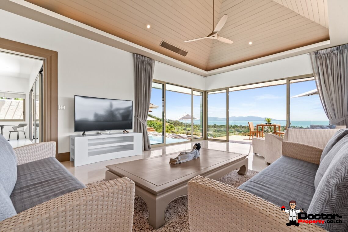 5 Bedroom Sea View Villa – Bophut, Koh Samui – For Sale