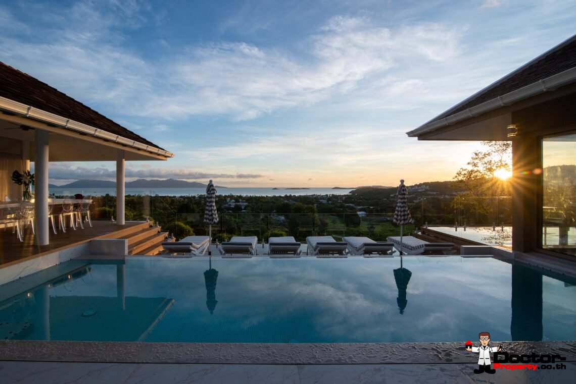5 Bedroom Sea View Villa – Bophut, Koh Samui – For Sale