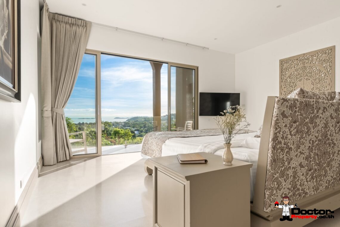 5 Bedroom Sea View Villa – Bophut, Koh Samui – For Sale