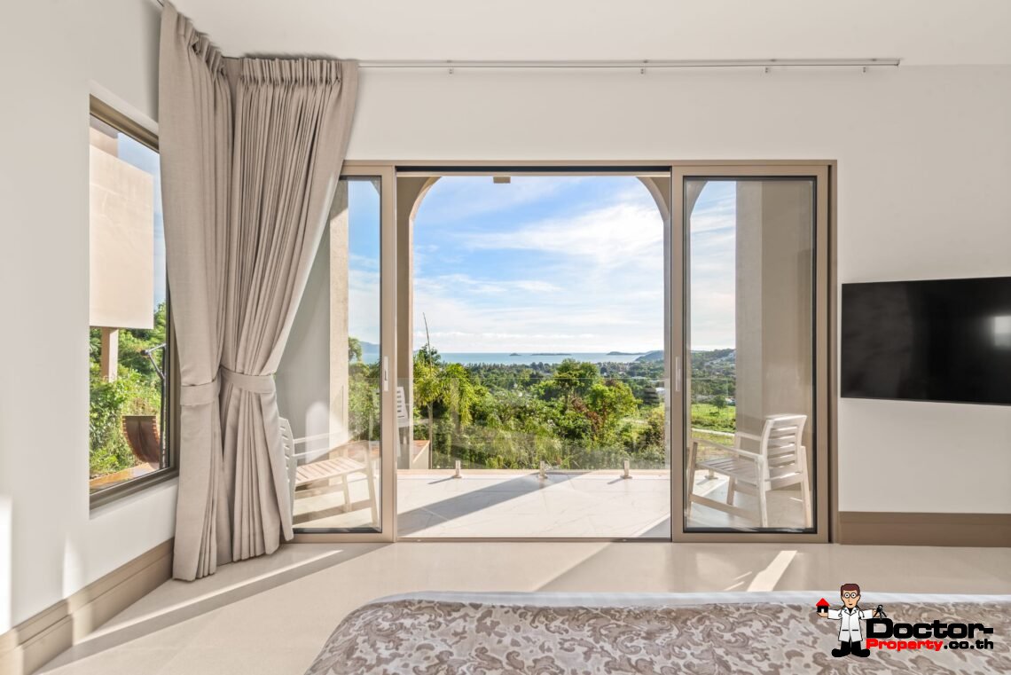 5 Bedroom Sea View Villa – Bophut, Koh Samui – For Sale