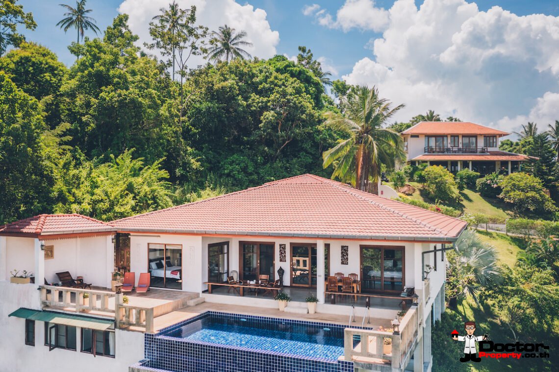 4 Bed Pool Villa with Sea View – Taling Ngam, Koh Samui – For Sale