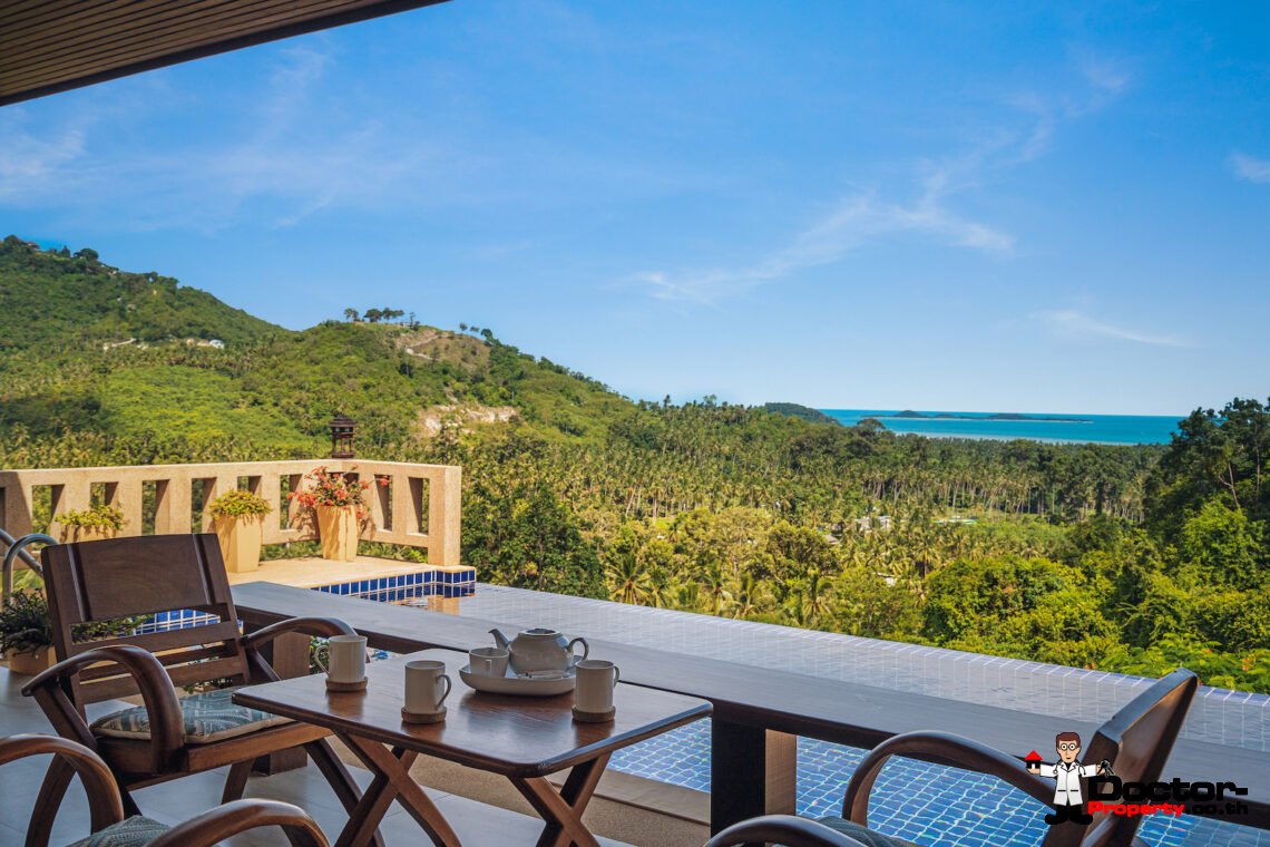 4 Bed Pool Villa with Sea View – Taling Ngam, Koh Samui – For Sale