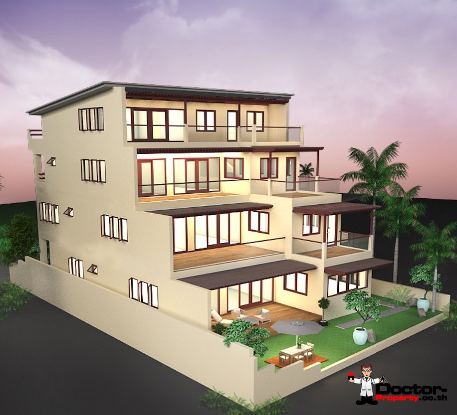 Sea View 12 Bedroom Apartment Building - Bang Rak - Koh Samui - for sale