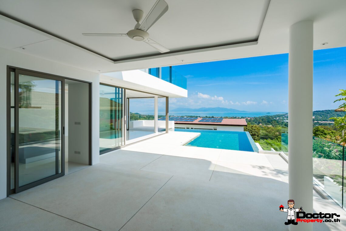 New 3 Bedroom Pool Villa With Sea Views – Bo Phut, Koh Samui – For Sale