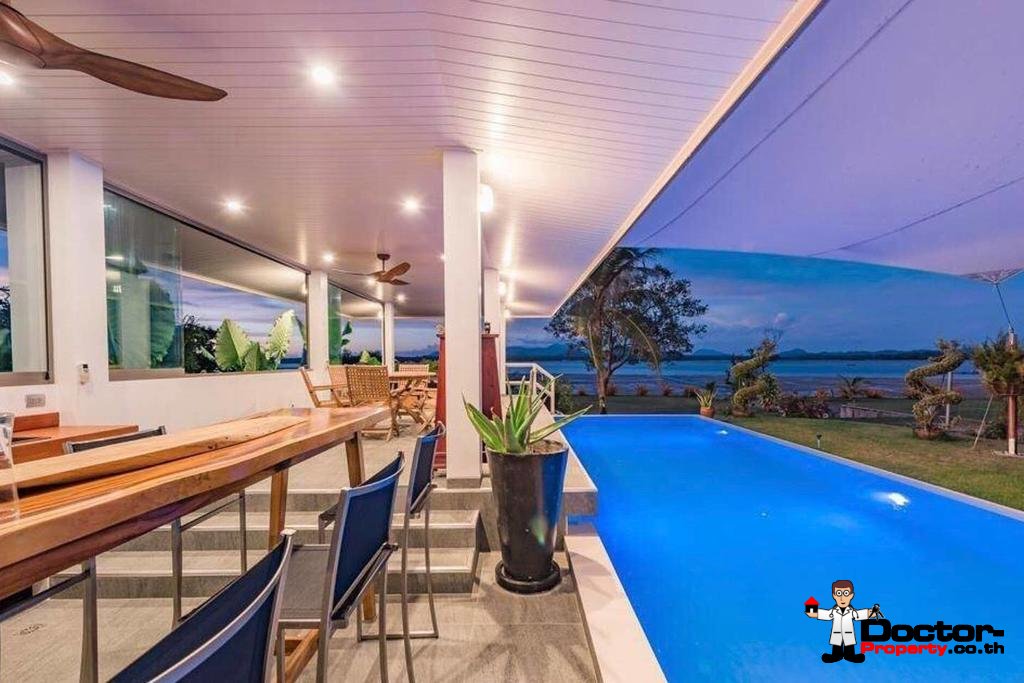 3 Bedroom Beachfront Villa - New Boat Marina Development - Mai Khao Beach - North Phuket - for sale