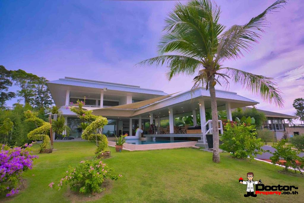 3 Bedroom Beachfront Villa - New Boat Marina Development - Mai Khao Beach - North Phuket - for sale