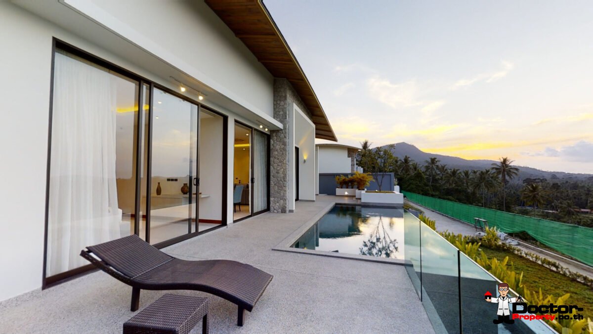 Finish 3 Bedroom Sea View Villa - Mae Nam - Koh Samui - for sale