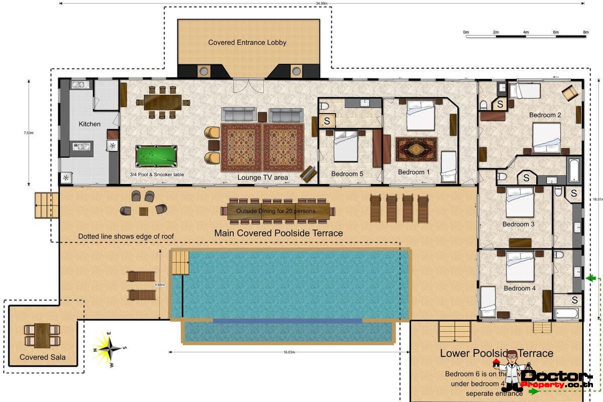 5 Bedroom Panoramic Mountain View Villa - Nai Harn Beach - Phuket - for sale