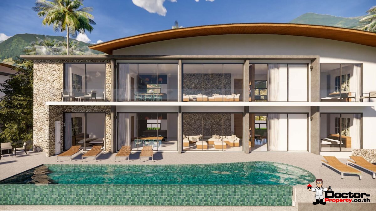 New 6 Bedroom Villa with Sea View - Mae Nam - Koh Samui - for sale